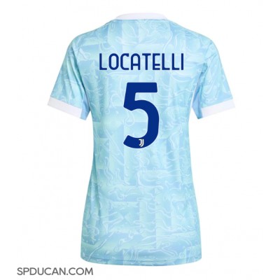 Zenski Nogometni Dres Juventus Manuel Locatelli #5 Gostujuci 2025-26 Kratak Rukav Zenski Nogometni Dres Juventus Manuel Locatelli #5 Gostujuci 2025-26 Kratak Rukav